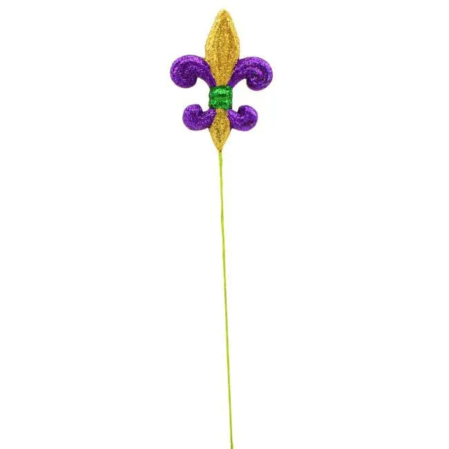 PGG Glitter Fleur de Lis Pick: 4"