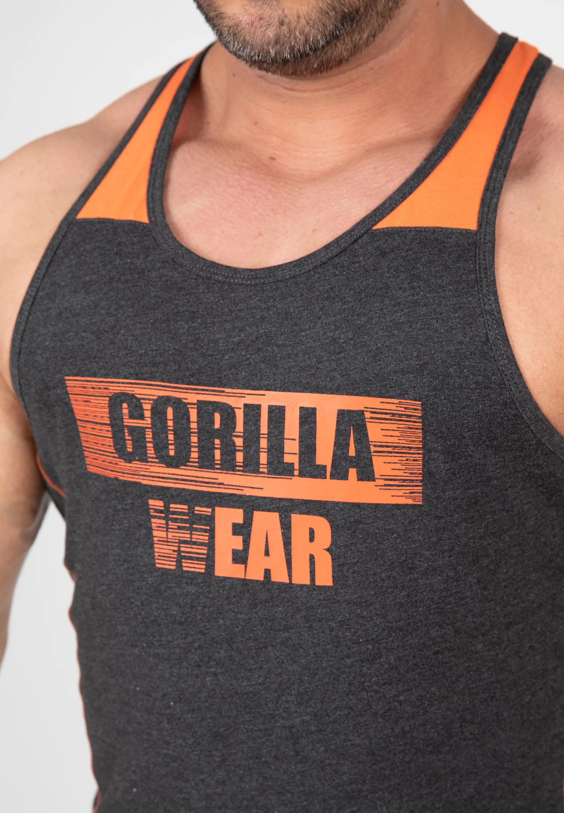 Wallace Tank Top - Gray/Orange