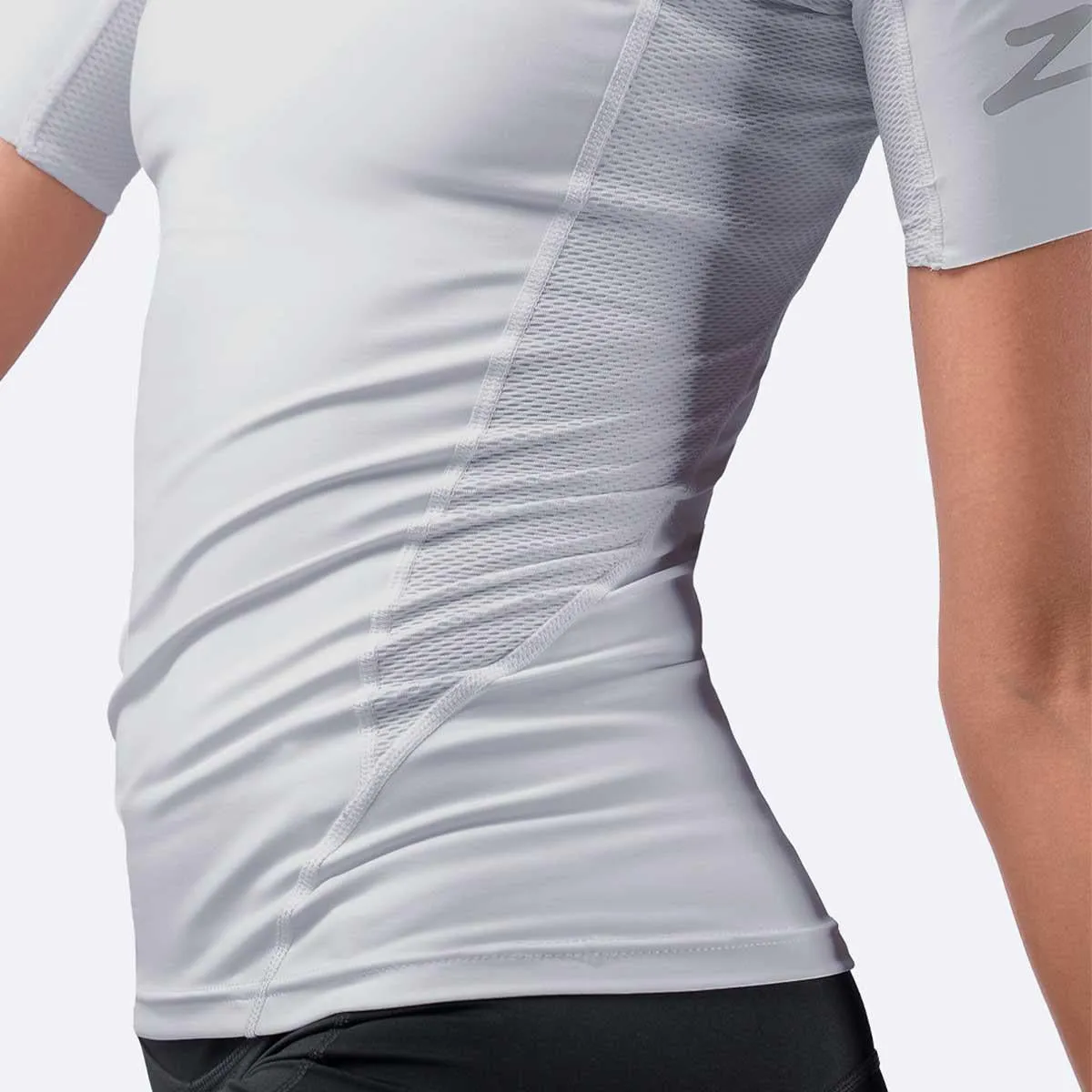Zhik Womens Short Sleeve Spandex Rash Vest Top - Platinum